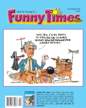 cover of november 2025 funny times
